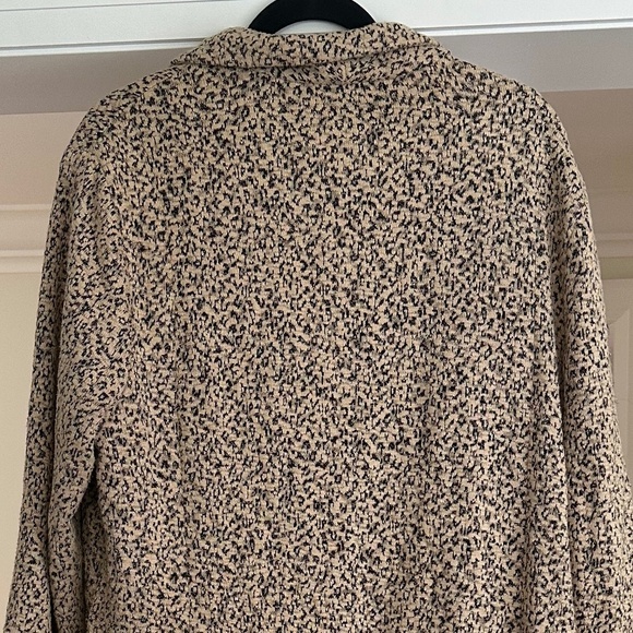 Anthropologie Caronnier Leopard Metallic Relaxed Coat - Size L - Picture 9 of 13
